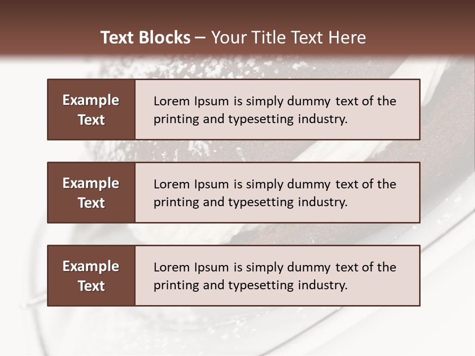 A Piece Of Cake On A Plate With A Fork PowerPoint Template