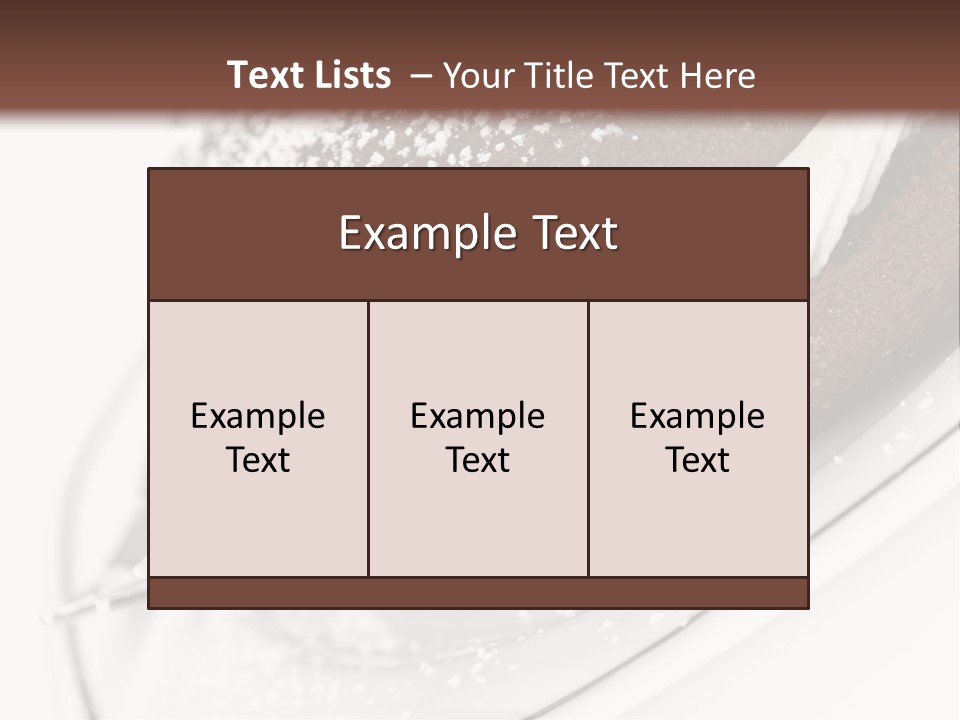 A Piece Of Cake On A Plate With A Fork PowerPoint Template