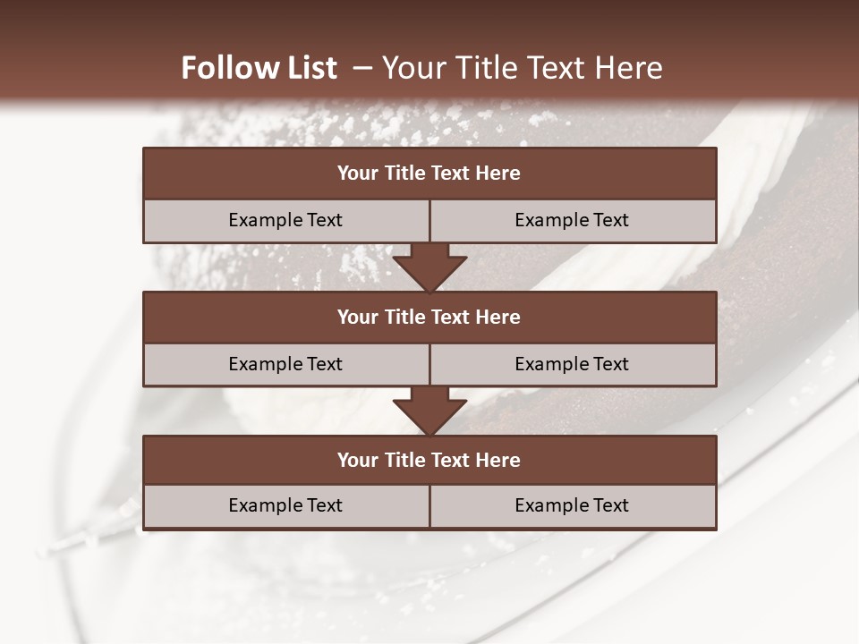 A Piece Of Cake On A Plate With A Fork PowerPoint Template