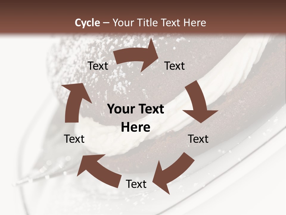 A Piece Of Cake On A Plate With A Fork PowerPoint Template