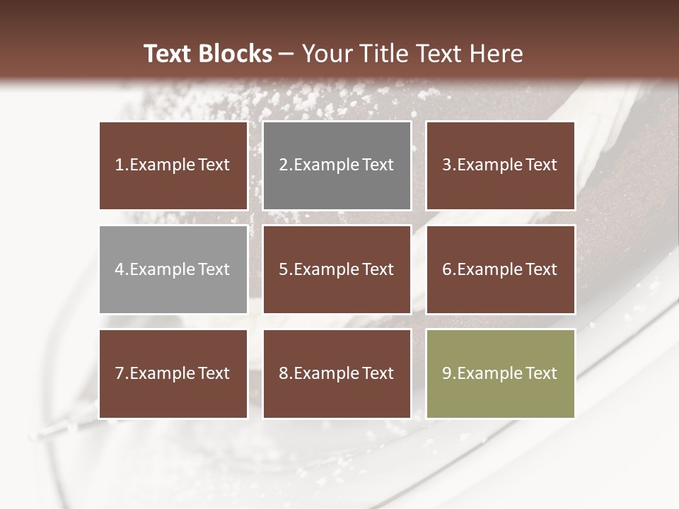 A Piece Of Cake On A Plate With A Fork PowerPoint Template