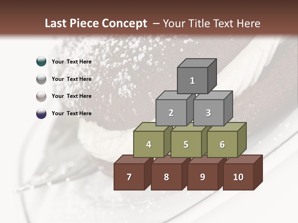 A Piece Of Cake On A Plate With A Fork PowerPoint Template