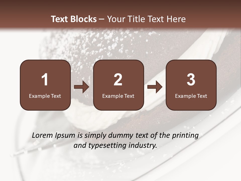 A Piece Of Cake On A Plate With A Fork PowerPoint Template