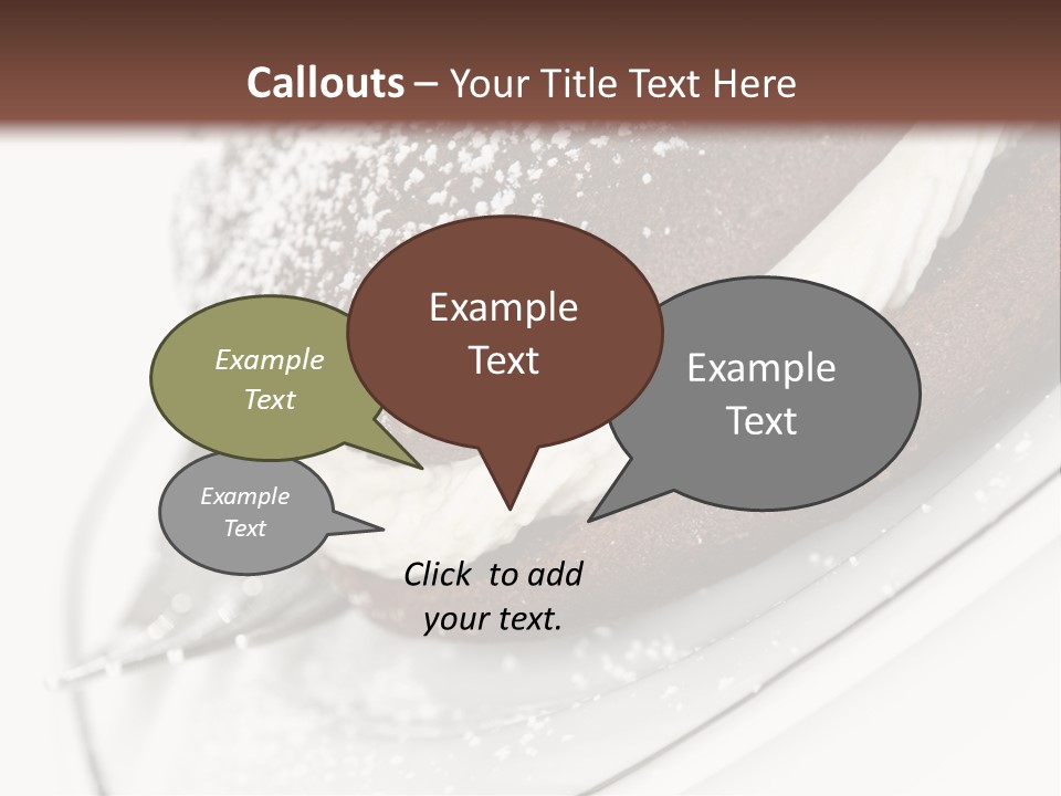 A Piece Of Cake On A Plate With A Fork PowerPoint Template