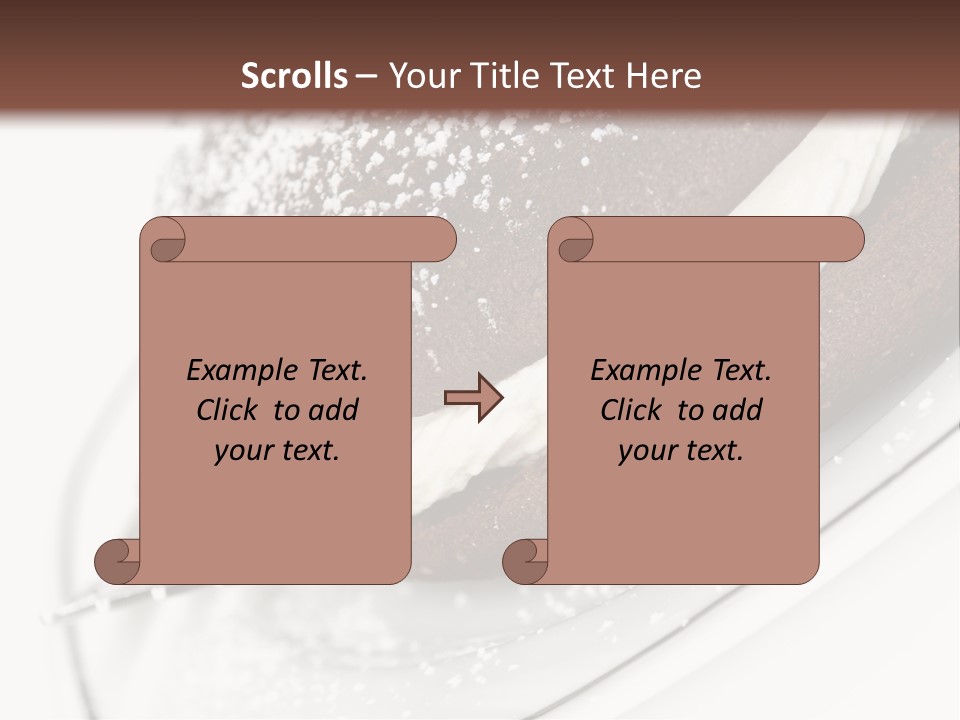 A Piece Of Cake On A Plate With A Fork PowerPoint Template