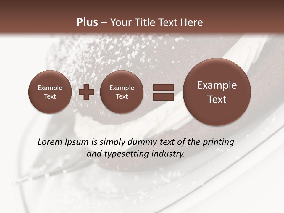 A Piece Of Cake On A Plate With A Fork PowerPoint Template