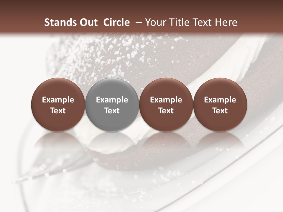 A Piece Of Cake On A Plate With A Fork PowerPoint Template