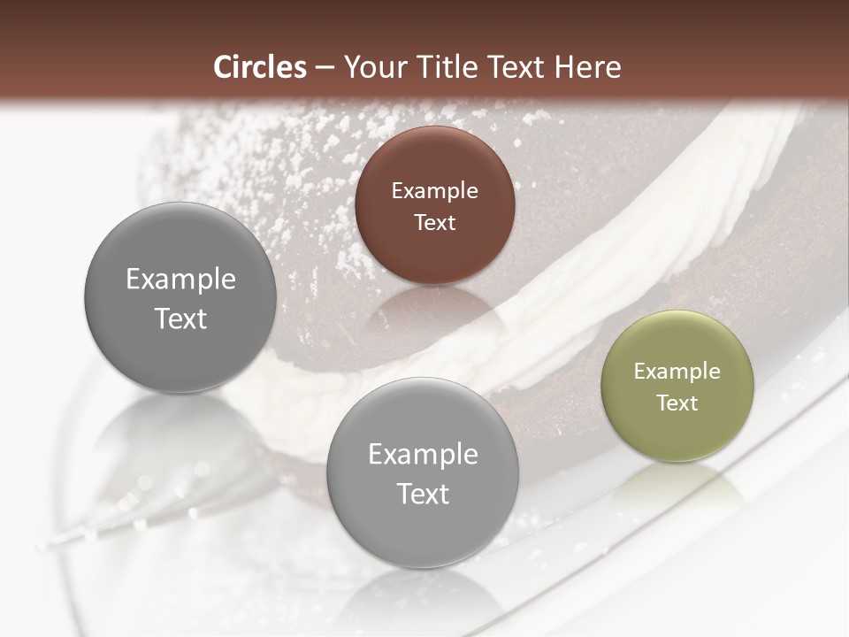 A Piece Of Cake On A Plate With A Fork PowerPoint Template