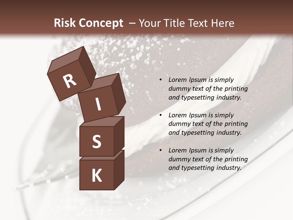 A Piece Of Cake On A Plate With A Fork PowerPoint Template
