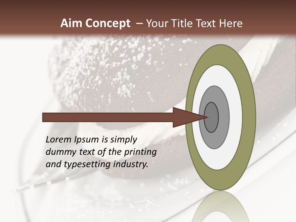 A Piece Of Cake On A Plate With A Fork PowerPoint Template