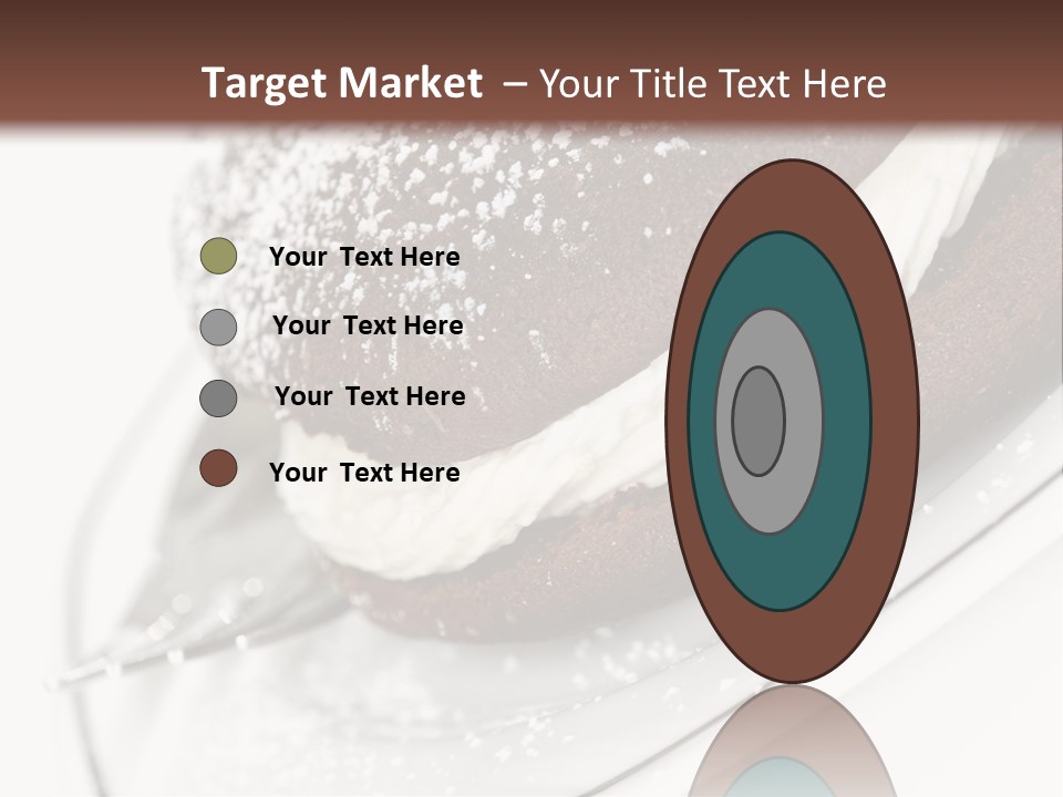 A Piece Of Cake On A Plate With A Fork PowerPoint Template