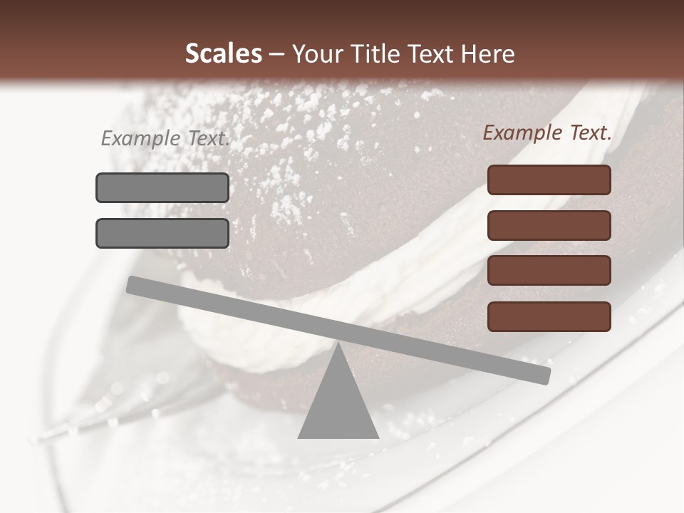 A Piece Of Cake On A Plate With A Fork PowerPoint Template