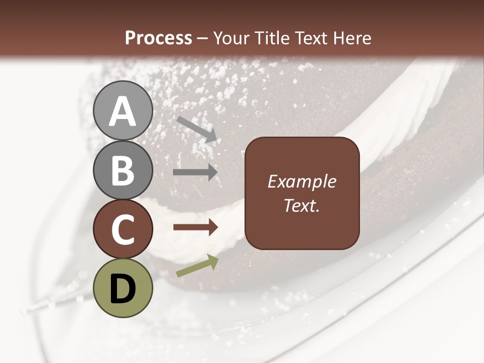 A Piece Of Cake On A Plate With A Fork PowerPoint Template