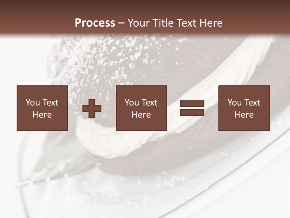 A Piece Of Cake On A Plate With A Fork PowerPoint Template