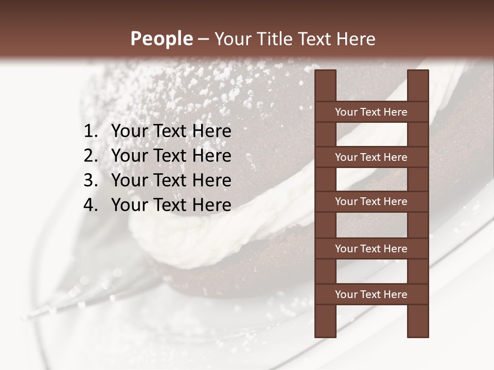 A Piece Of Cake On A Plate With A Fork PowerPoint Template