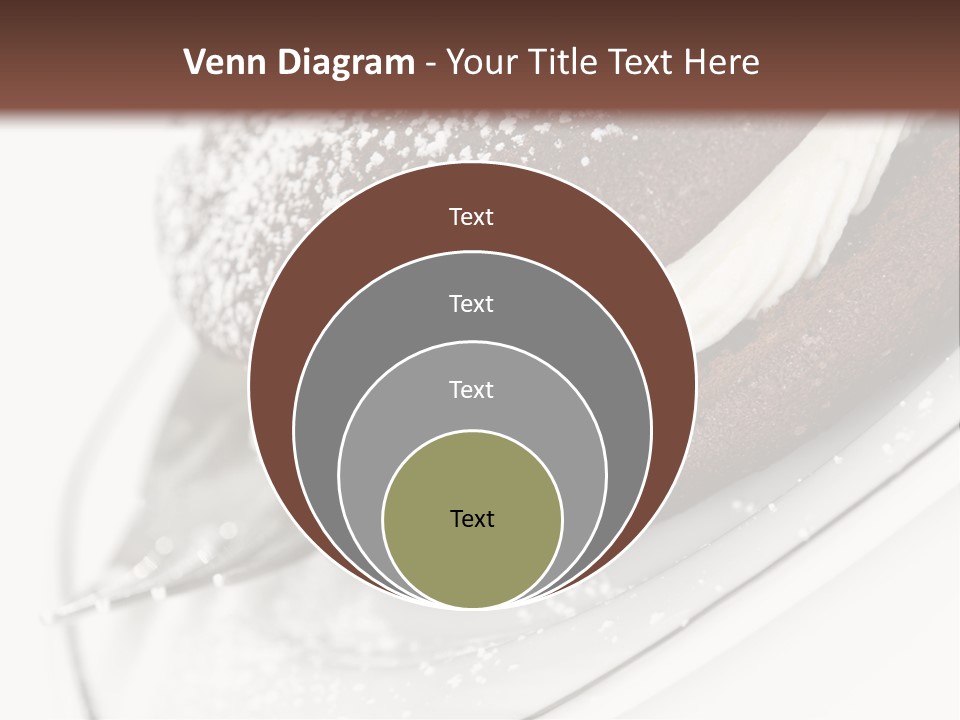 A Piece Of Cake On A Plate With A Fork PowerPoint Template