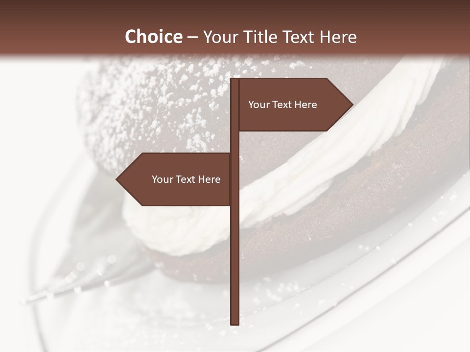 A Piece Of Cake On A Plate With A Fork PowerPoint Template