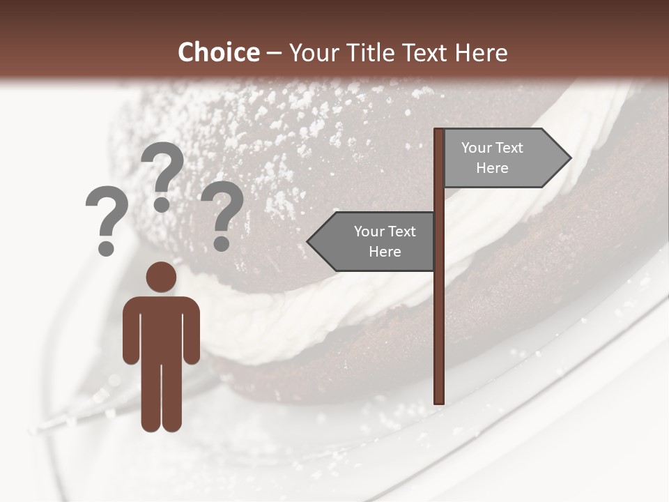 A Piece Of Cake On A Plate With A Fork PowerPoint Template