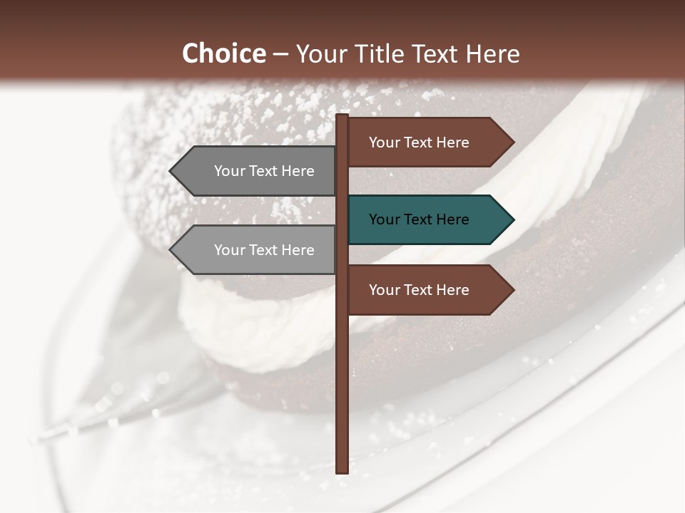 A Piece Of Cake On A Plate With A Fork PowerPoint Template