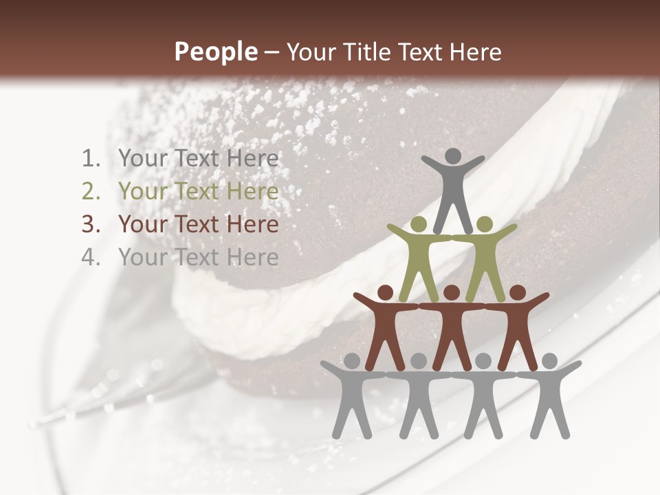 A Piece Of Cake On A Plate With A Fork PowerPoint Template