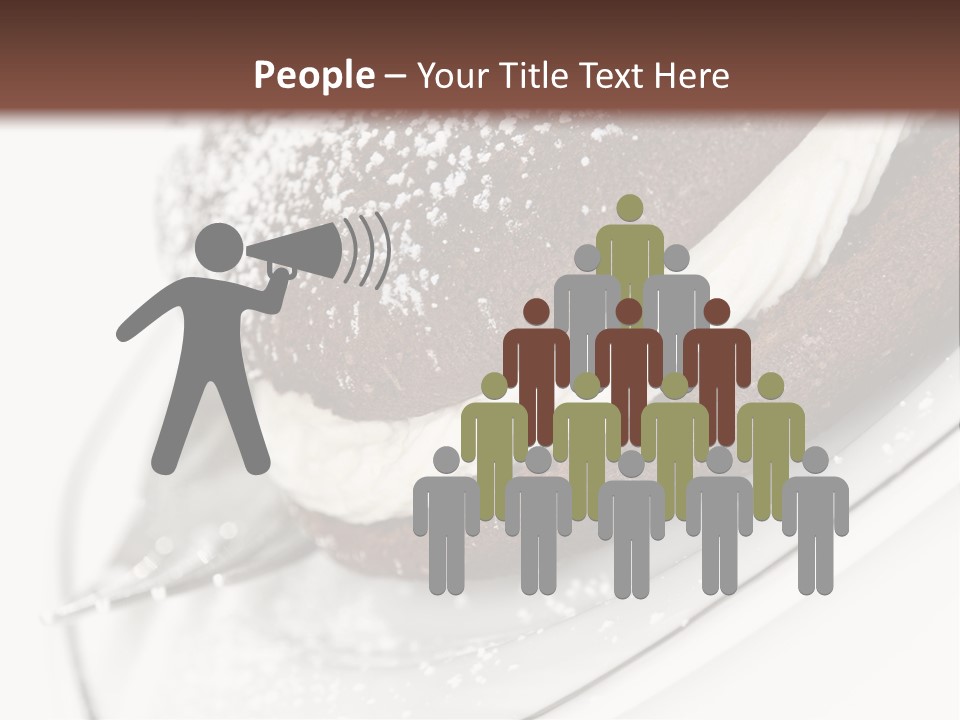 A Piece Of Cake On A Plate With A Fork PowerPoint Template