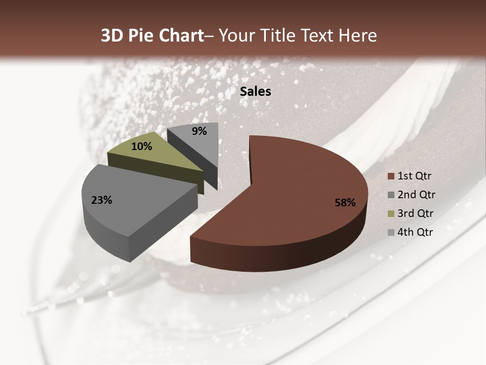 A Piece Of Cake On A Plate With A Fork PowerPoint Template