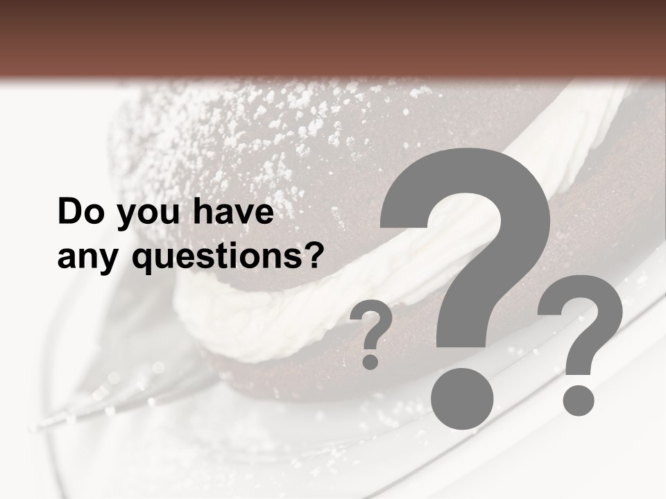 A Piece Of Cake On A Plate With A Fork PowerPoint Template