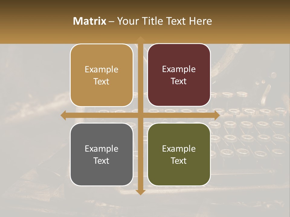 An Old Fashioned Typewriter With The Words Name Of Presentation On It PowerPoint Template