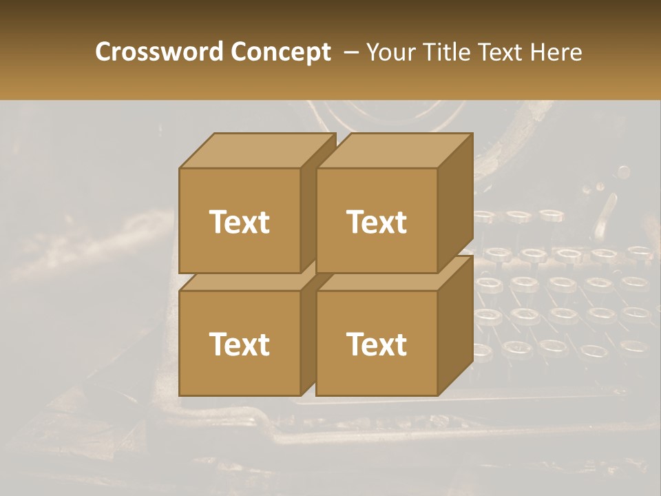 An Old Fashioned Typewriter With The Words Name Of Presentation On It PowerPoint Template