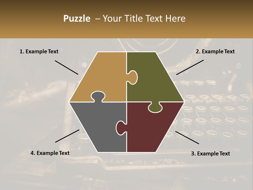 An Old Fashioned Typewriter With The Words Name Of Presentation On It PowerPoint Template