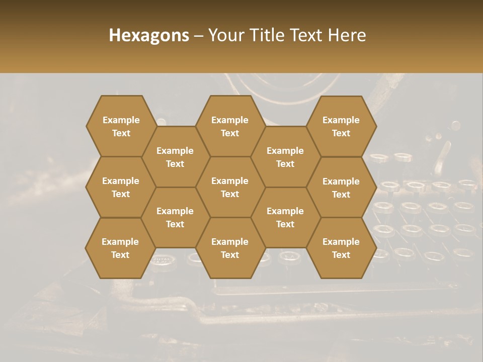 An Old Fashioned Typewriter With The Words Name Of Presentation On It PowerPoint Template