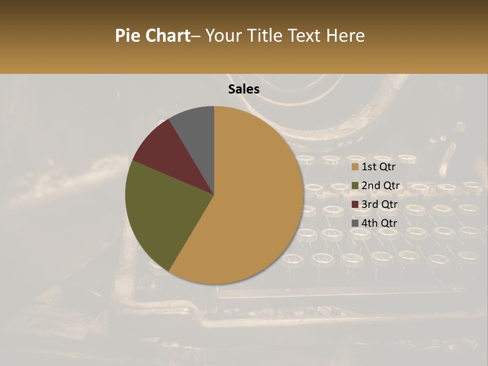 An Old Fashioned Typewriter With The Words Name Of Presentation On It PowerPoint Template