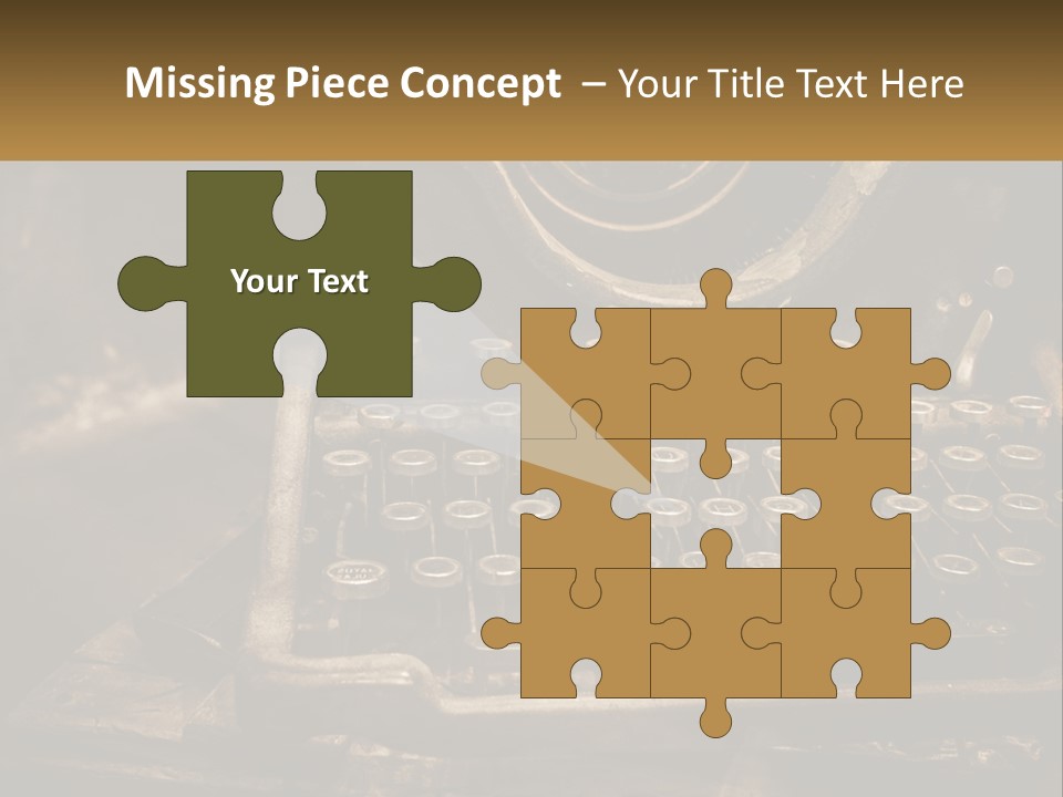 An Old Fashioned Typewriter With The Words Name Of Presentation On It PowerPoint Template