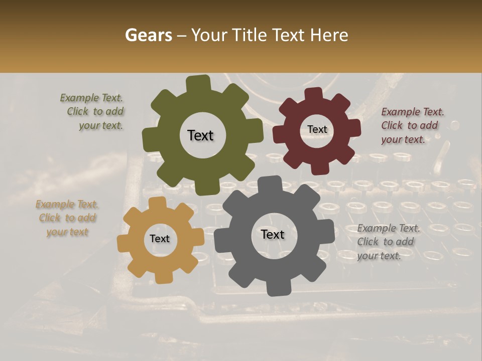 An Old Fashioned Typewriter With The Words Name Of Presentation On It PowerPoint Template