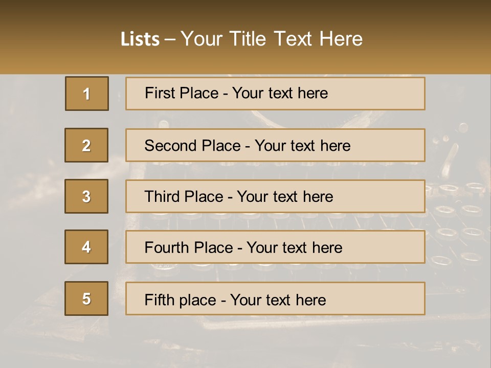 An Old Fashioned Typewriter With The Words Name Of Presentation On It PowerPoint Template