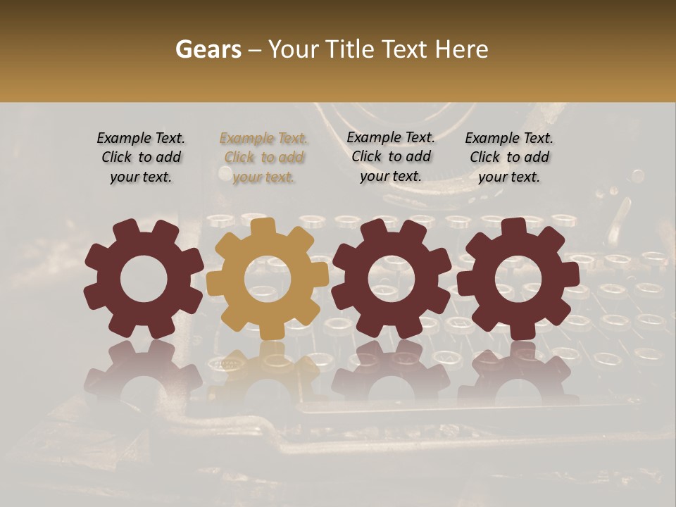 An Old Fashioned Typewriter With The Words Name Of Presentation On It PowerPoint Template