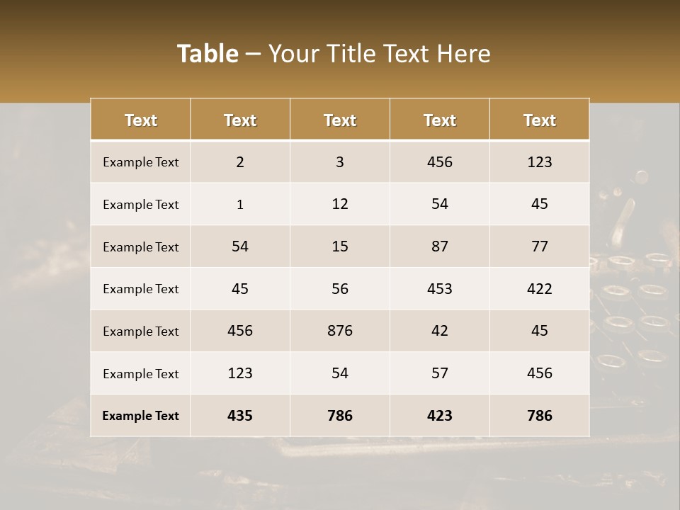 An Old Fashioned Typewriter With The Words Name Of Presentation On It PowerPoint Template