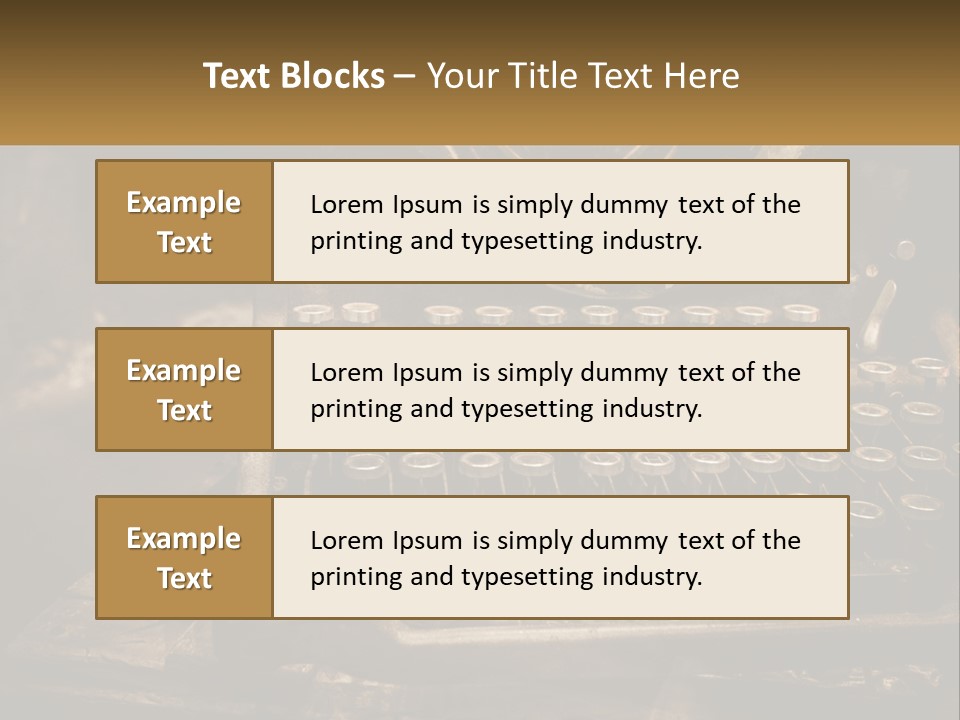 An Old Fashioned Typewriter With The Words Name Of Presentation On It PowerPoint Template