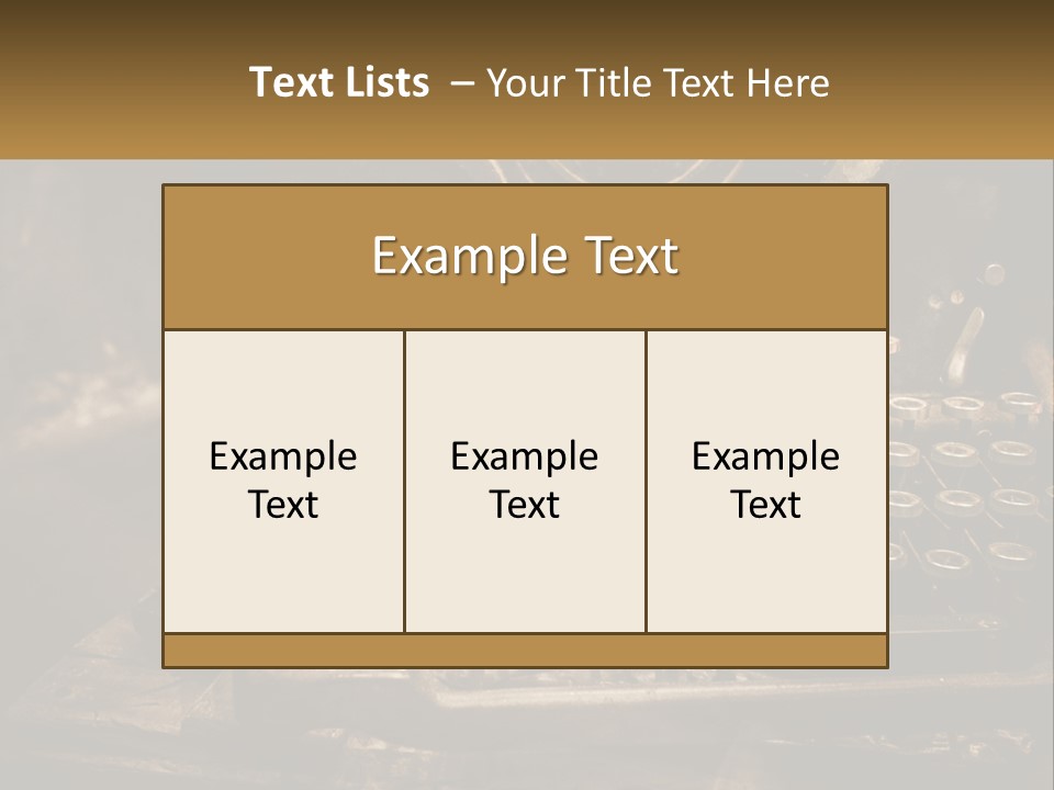 An Old Fashioned Typewriter With The Words Name Of Presentation On It PowerPoint Template