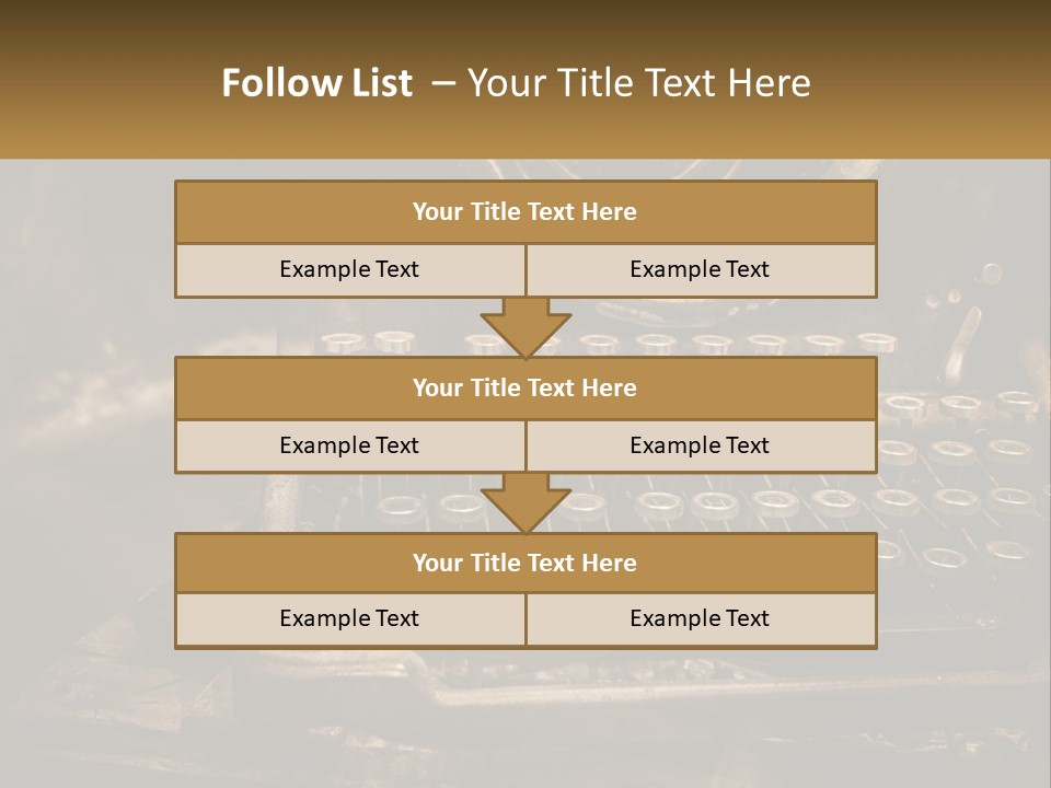 An Old Fashioned Typewriter With The Words Name Of Presentation On It PowerPoint Template