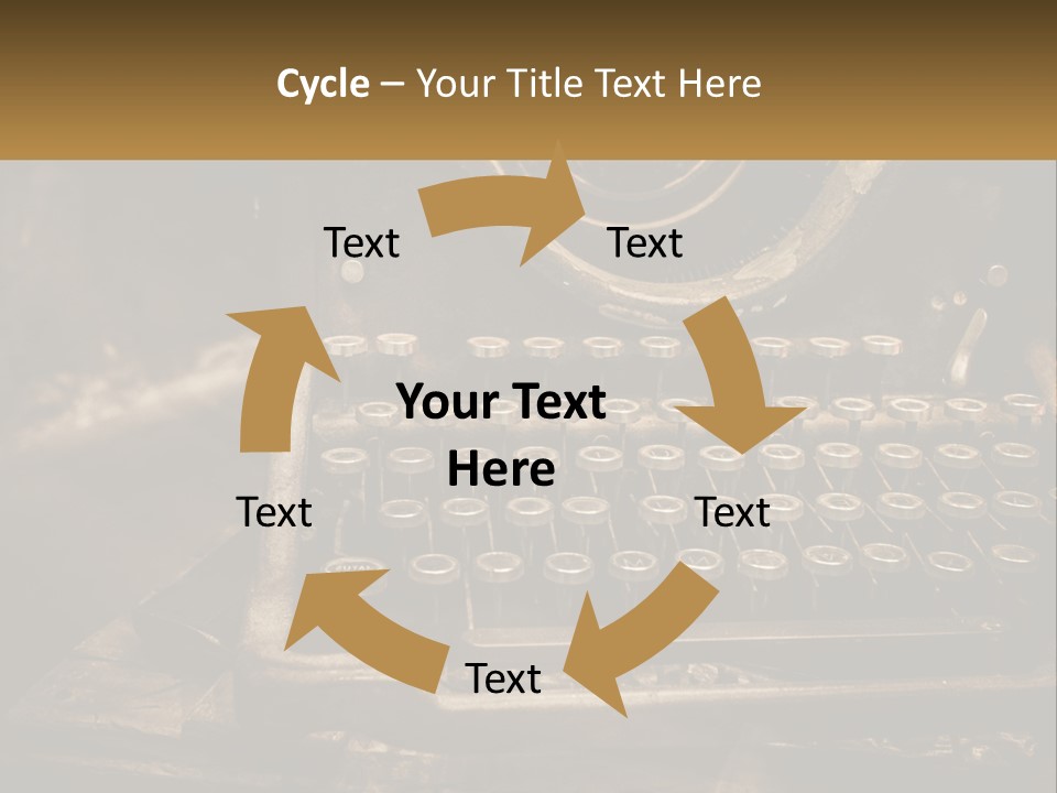 An Old Fashioned Typewriter With The Words Name Of Presentation On It PowerPoint Template