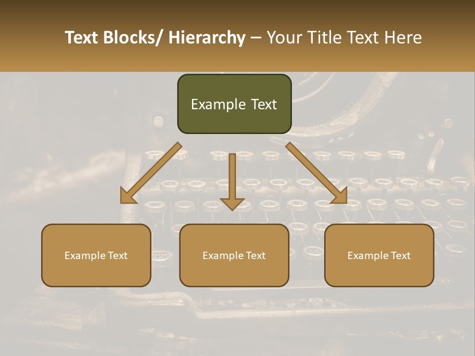 An Old Fashioned Typewriter With The Words Name Of Presentation On It PowerPoint Template