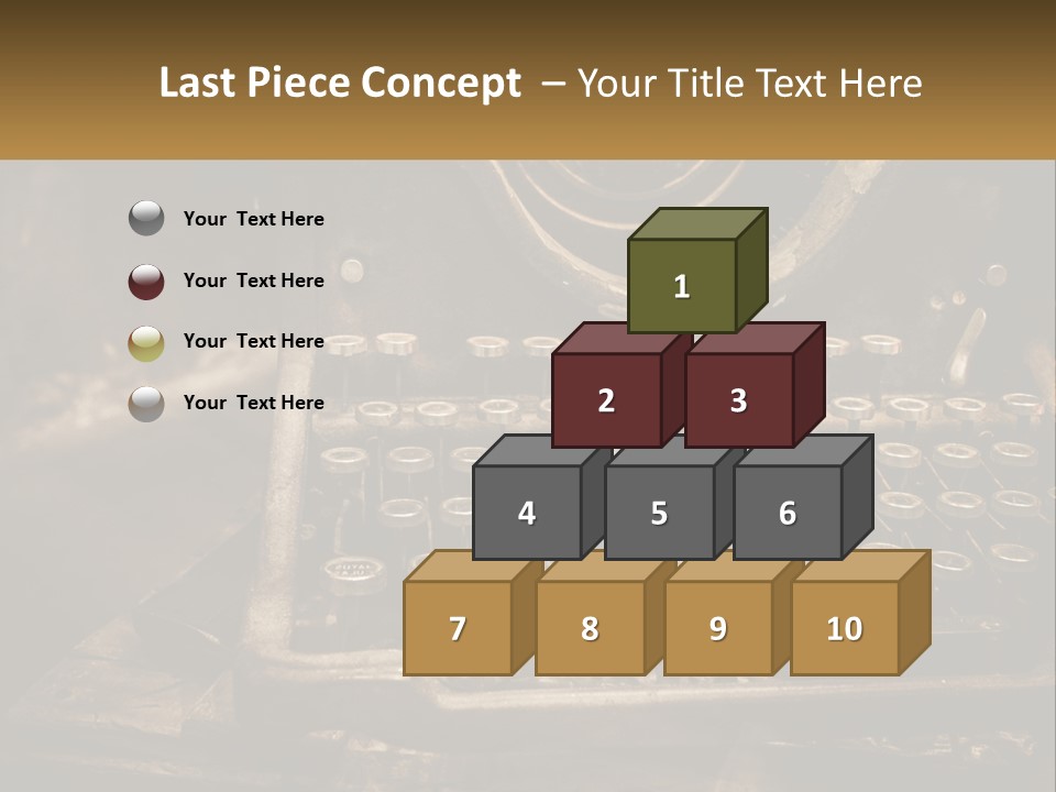 An Old Fashioned Typewriter With The Words Name Of Presentation On It PowerPoint Template