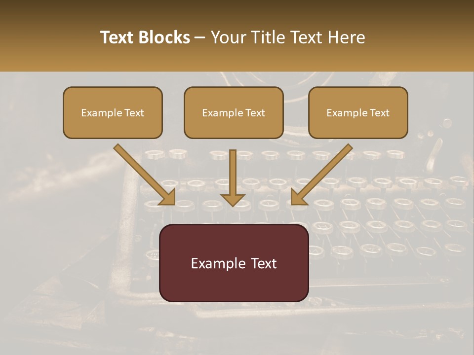 An Old Fashioned Typewriter With The Words Name Of Presentation On It PowerPoint Template