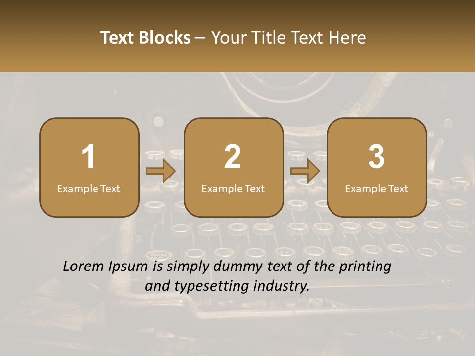 An Old Fashioned Typewriter With The Words Name Of Presentation On It PowerPoint Template