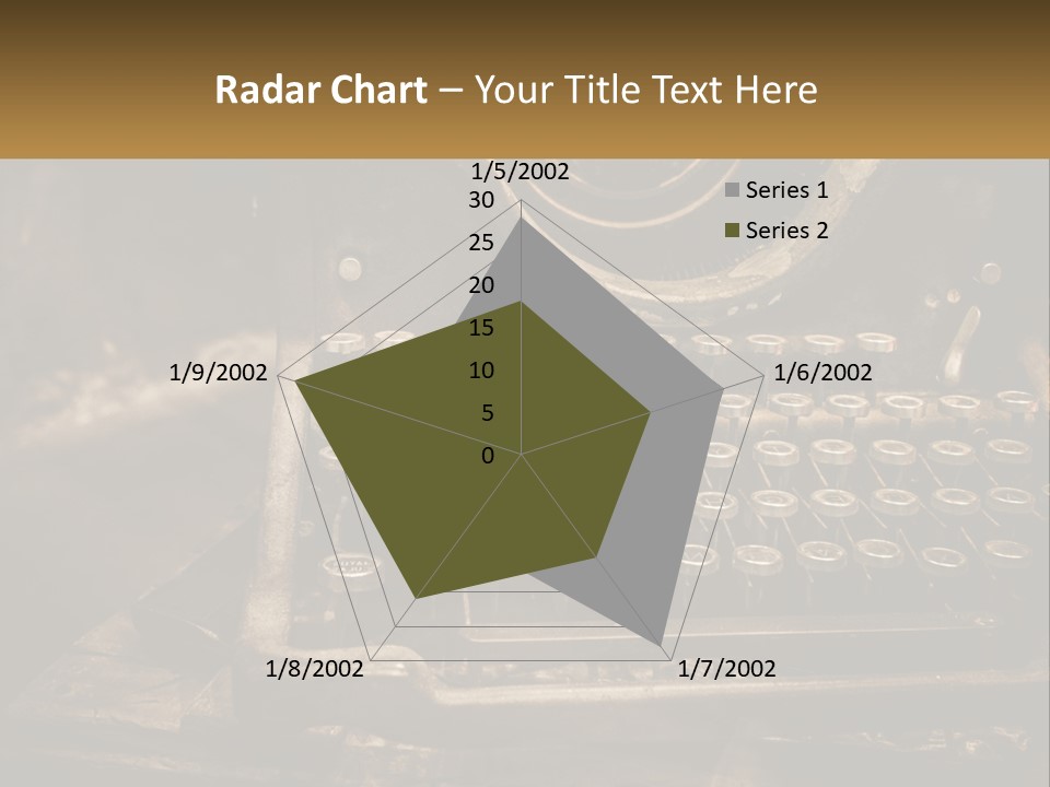 An Old Fashioned Typewriter With The Words Name Of Presentation On It PowerPoint Template