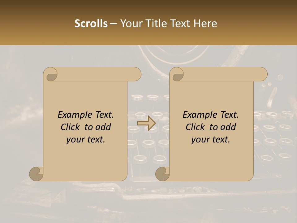 An Old Fashioned Typewriter With The Words Name Of Presentation On It PowerPoint Template