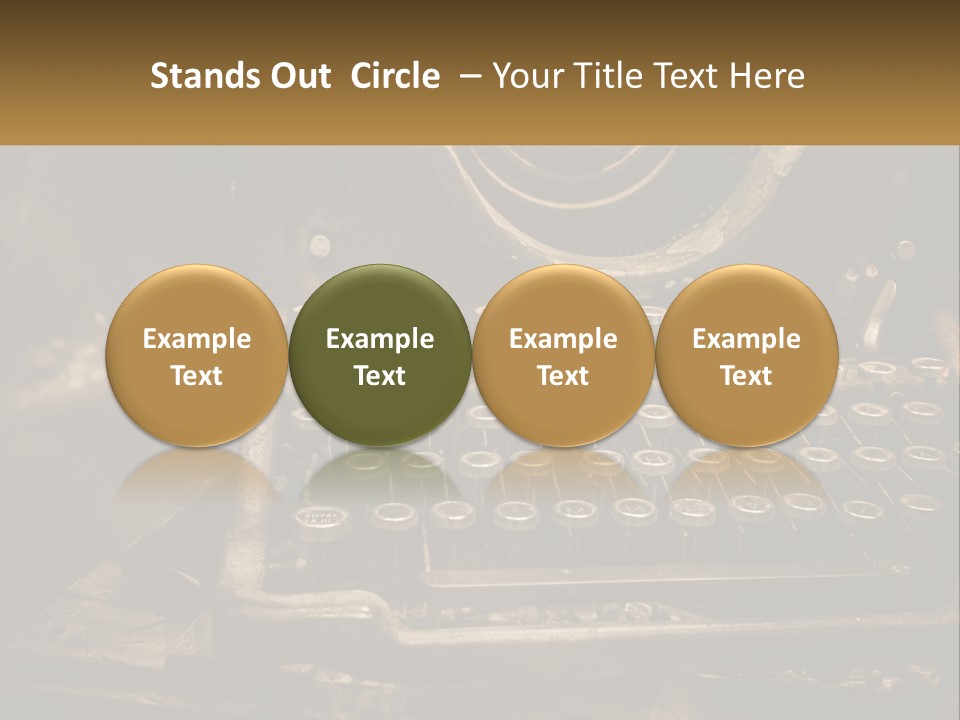 An Old Fashioned Typewriter With The Words Name Of Presentation On It PowerPoint Template