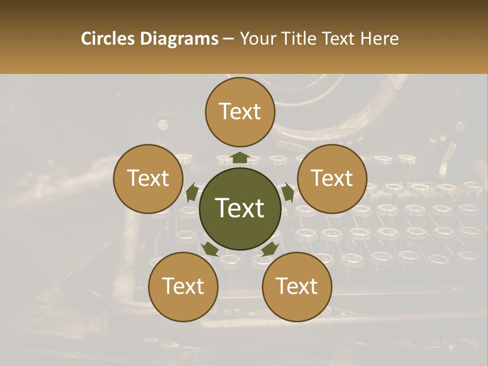 An Old Fashioned Typewriter With The Words Name Of Presentation On It PowerPoint Template