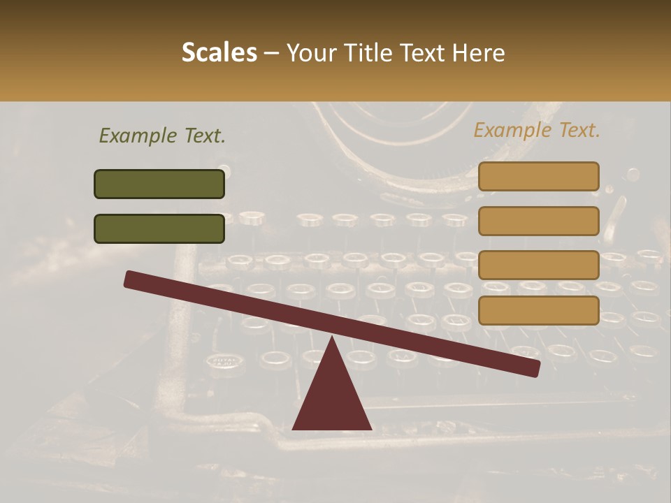 An Old Fashioned Typewriter With The Words Name Of Presentation On It PowerPoint Template